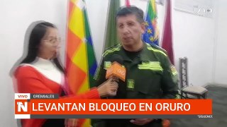 Se levanta el bloqueo en Oruro