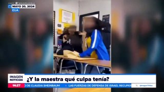 VIDEO: Alumno agrede a maestra durante pelea