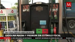 SHCP deja sin estímulo a la gasolina Magna, Premium y al diésel