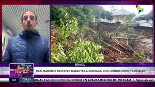 ¡Complicada situación climática! Realizaron rescates en Río Grande del Sur