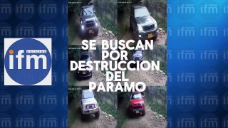 Vehículos que dañaron el paramo de Cruz Verde