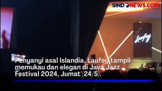 Momen Laufey dapat Hadiah Boneka saat Tampil  di Java Jazz Festival 2024