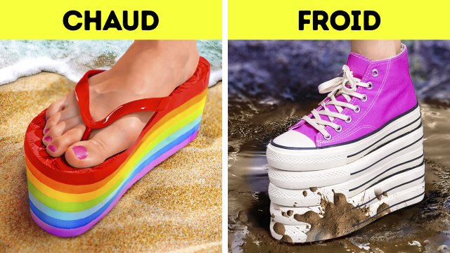 INCROYABLES BRICOLAGES DE CHAUSSURES ET ASTUCES POUR LES PIEDS