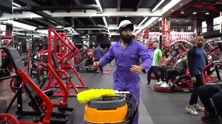 ANATOLY CRAZY CLEANER shocks GIRLS in a GYM prank #6 _ Aesthetics in Public