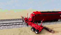 Transport Trucks With Heavy Equipment Crossing Railroad - #20 - BeamNG.drive