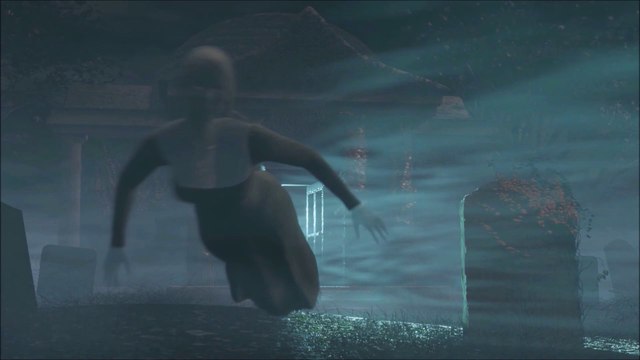 Ghost inside a Haunted House Scene