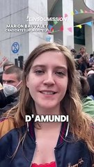 Quelques minutes avant son arrestation, la candidate LFI Marion Beauvalet s'exprimait