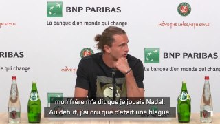 Roland-Garros - Zverev affronte Nadal au 1er tour : “J'ai cru que c'était une blague”