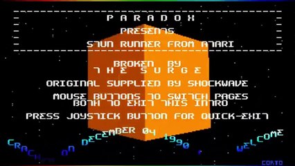 Amiga Cracktro - Stun Runner by Paradox