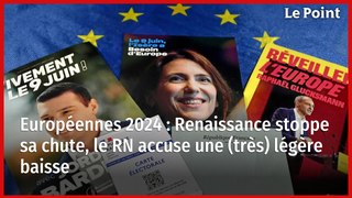 Européennes 2024 : Renaissance stoppe sa chute, le RN accuse une (très) légère baisse