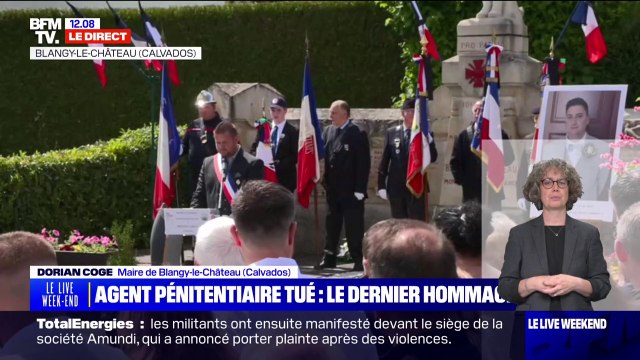 Adieu Arnaud, adieu notre héros : Dorian Codge, maire de Blangy-le-Château, rend hommage à Arnaud Garcia, l'un des agents pénitentiaires tués dans l'attaque du fourgon transportant Mohamed Amra