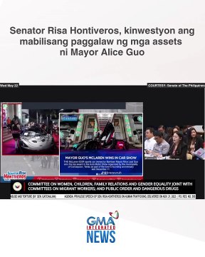 Senator Risa Hontiveros, kinwestyon ang mabilisang paggalaw ng mga assets ni Mayor Alice Guo | GMA Integrated News