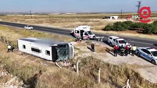 Şanlıurfa'da yolcu otobüsü devrildi: 6 yaralı