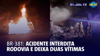 Acidente entre carro e caminhão interditam BR-381