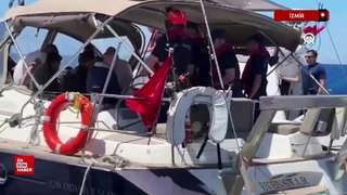 İzmir açıklarındaki bir yelkenlide FETÖ üyeliği suçundan aranan 10 kişi yakalandı