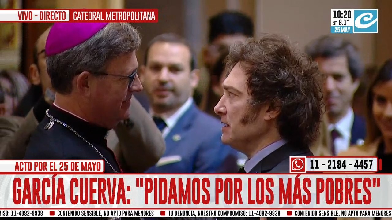Javier Milei párticipó de su primer Tedéum