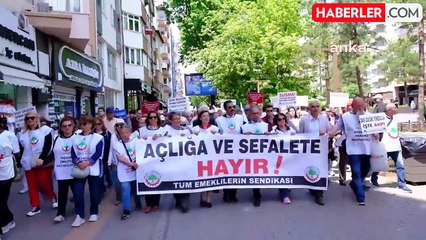 Emekliler Eylem Yaptı: Açlığa ve Sefalete Hayır!
