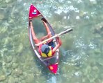 See-through canoe boat to see the full beauty of underwater world!