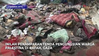 Penampakan Tenda Pengungsian di Rafah Luluh Lantak Dibom Israel