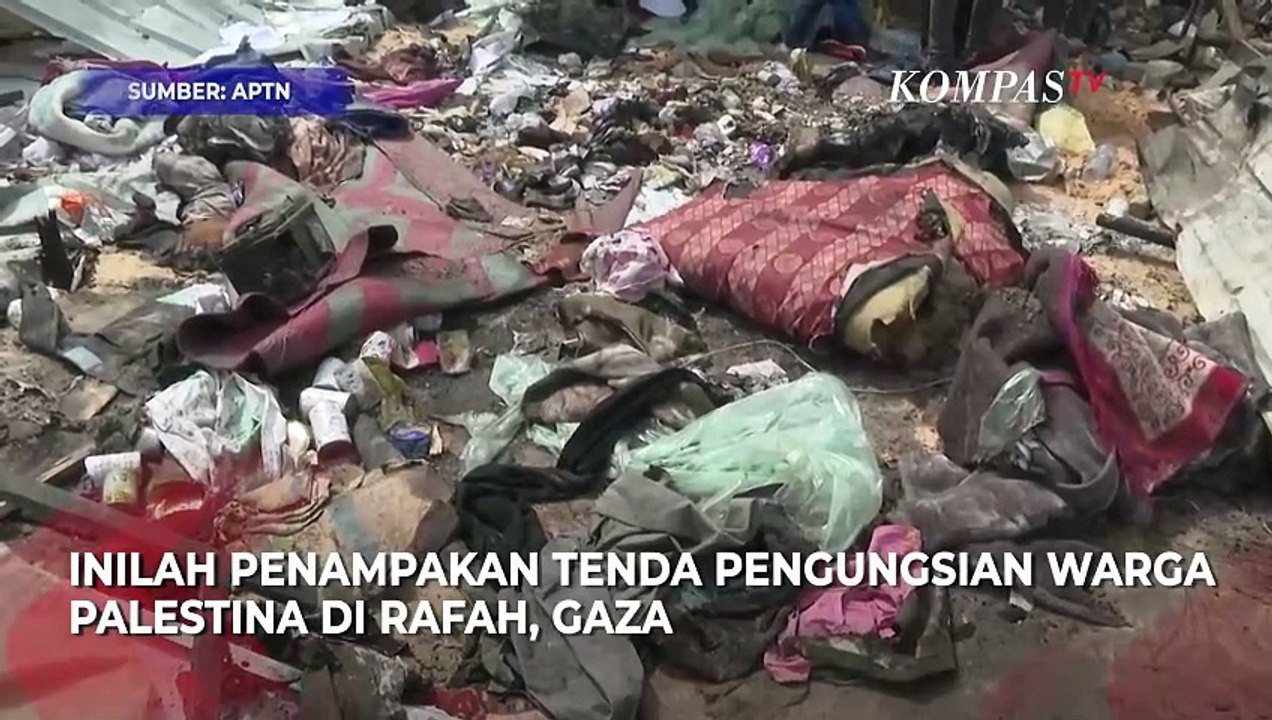 Penampakan Tenda Pengungsian di Rafah Luluh Lantak Dibom Israel