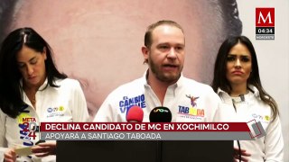 Candidato de MC en Xochimilco declina a favor del PAN, PRI y PRD