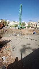 Incredible Building Slab Fill Truck Mounted Concrete Pump in Action!