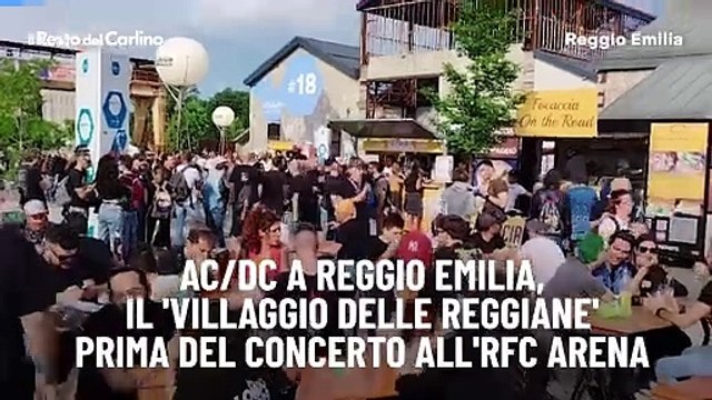 Ac/Dc a Reggio Emilia, il 'Villaggio delle Reggiane' prima del concerto all'Rfc Arena