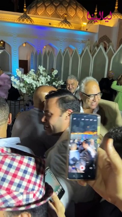 محمد عادل إمام وعمرو عبد الجليل وحمادة هلال وبيومي فؤاد والعديد من النجوم في عقد قران إبنة علاء مرسي