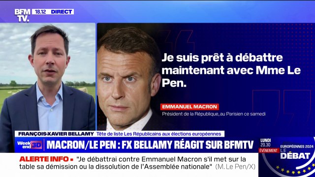 Une immense supercherie : François-Xavier Bellamy (LR) réagit à l'éventualité d'un débat entre Emmanuel Macron et Marine Le Pen