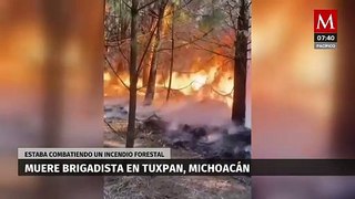 Muere brigadista intentando combatir incendio en Tuxpan, Michoacán