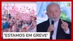 Professores protestam por reajuste salarial em evento com Lula em Guarulhos