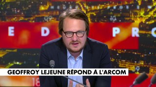 Geoffroy Lejeune : «J'espère que cette sanction sera annulée parce que je pense que c'est gravissime que quelqu'un comme moi soit sanctionné pour avoir dit ça»