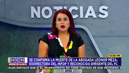 Fallece la doctora Leonor Meza, reconocida lideresa del Partido Liberal