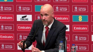 Ten Hag reacts to Winning the FA Cup and his future at United