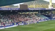 La afición celebra la clasificación de la Deportiva Ponferradina para el play off