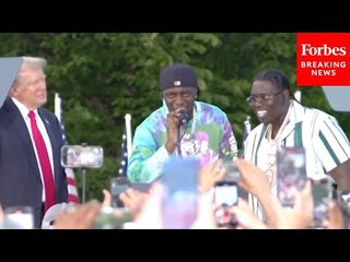 VIRAL MOMENT: Rappers Sleepy Hallow And Sheff G Join Trump Onstage At Bronx Campaign Rally