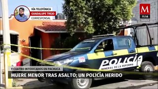 En Pachuca, asalto provoca persecución: dejó una menor muerta, un policía herido y un incendio.