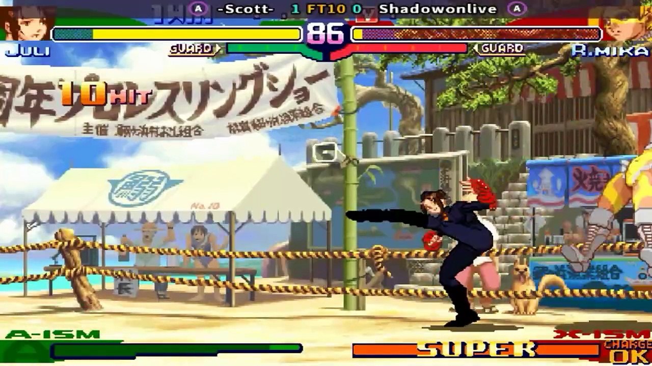 Street Fighter Alpha 3 - -Scott- vs Shadowonlive FT10 [Random]