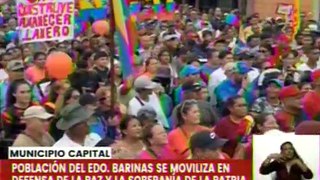 Pueblo del edo. Barinas marchan en rechazo a las sanciones ilegales impuestas por EE.UU.