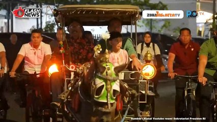 JOKOWI AJAK CUCU NAIK ANDONG KELILING JOGJA KE MALIOBORO