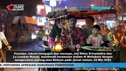 Serunya Malam Malioboro: Jokowi dan Dua Cucunya Naik Andong Keliling Jogja