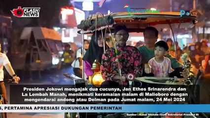 Bersama Dua Cucunya, Jokowi Naik Andong Keliling Jogja Ke Malioboro