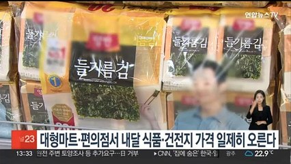대형마트·편의점서 내달 식품·건전지 가격 일제히 오른다