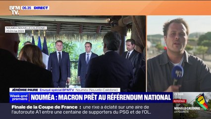 Nouvelle-Calédonie: Emmanuel Macron est prêt à "aller à tout moment au référendum" sur la réforme contestée du corps électoral