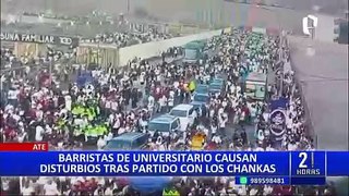 Universitario: barristas causaron disturbios previo al partido contra Los Chankas