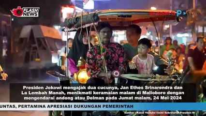 Bersama Dua Cucunya, Jokowi Naik Andong Keliling Jogja Ke Malioboro