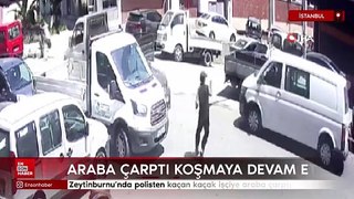 Zeytinburnu'nda polisten kaçan kaçak işçiye araba çarptı