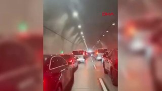 Üsküdar'da düğün konvoyu Çamlıca Tünelini kapattı