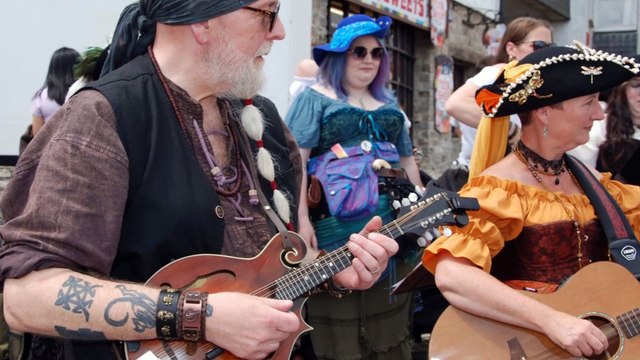 Plymouth Atlantic City Pirate weekend Sea Shanties Pirates of St Piran Chris Summerfield
