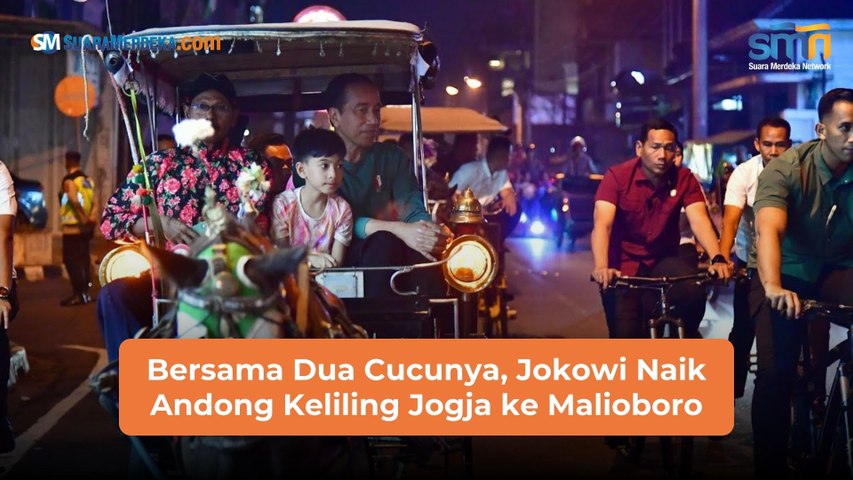 Bersama Dua Cucunya, Jokowi Naik Andong Keliling Jogja ke Malioboro